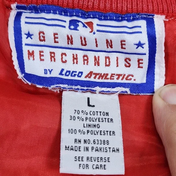 St Louis Cardinals Sweatshirt Mens Large Red MLB Baseball Logo Athletic V Neck - Picture 4 of 9